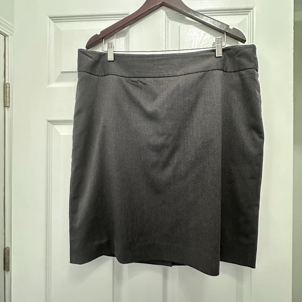 Anne Klein Charcoal Gray Pencil Suit Skirt Size 16
